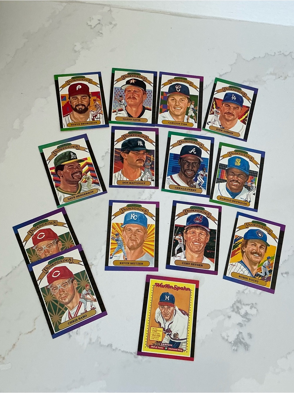Baseball Trading Cards Donruss Diamond Kings Lot of 14
